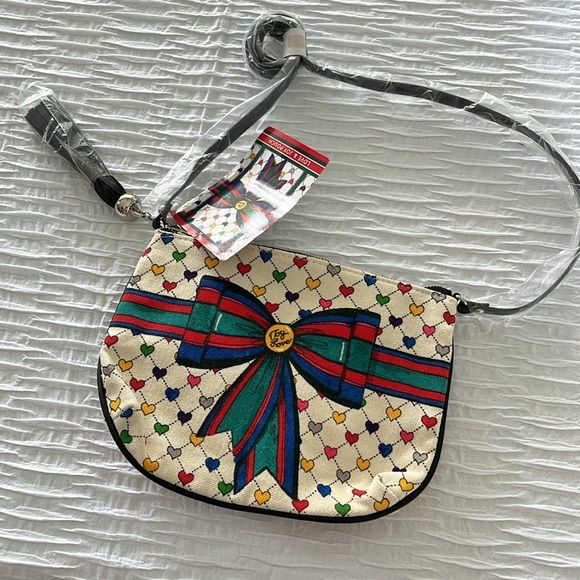 Purse shoulder love & joy pouch zipper pride rainbow heart bow colorful - Picture 4 of 8